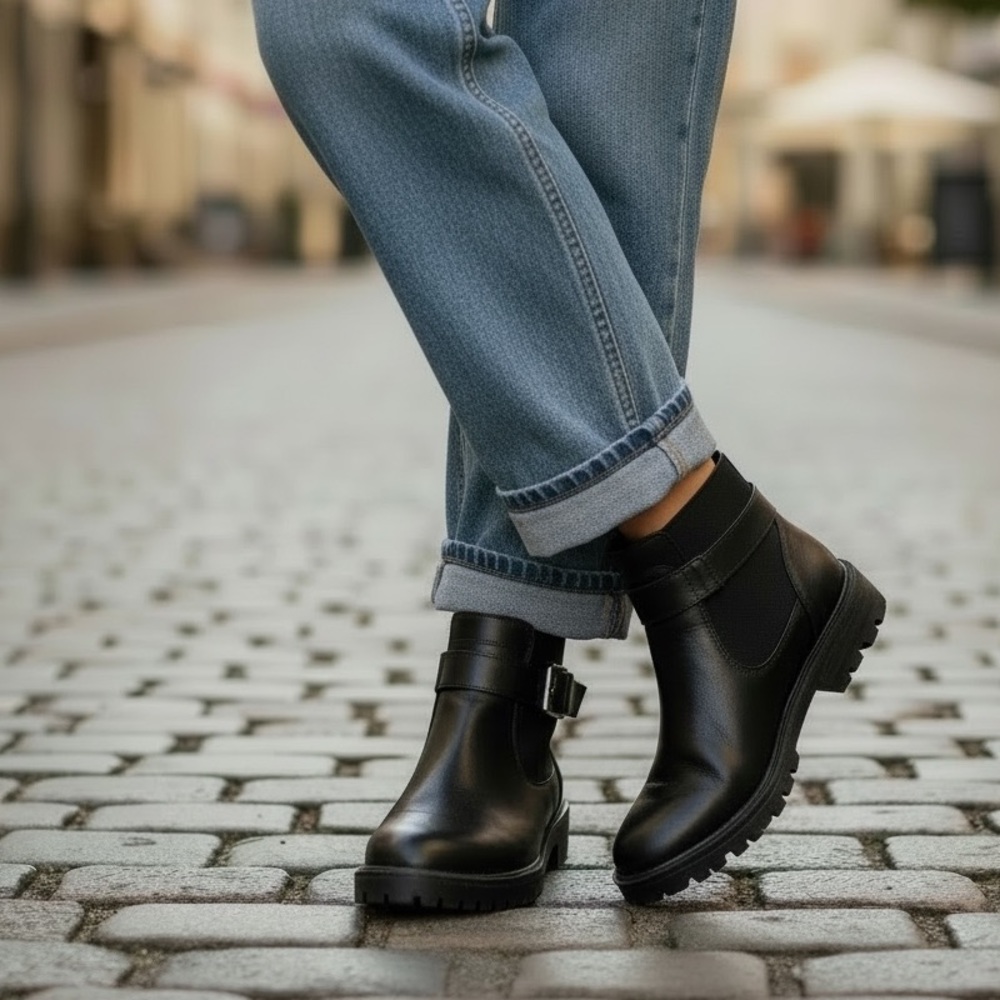 Steve Madden Black Ankle Booties